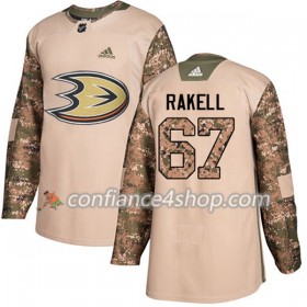 Adidas Maillot de Hockey Anaheim Ducks Rickard Rakell 67 2017-2018 Camo Veterans Day Practice Authentic - Homme